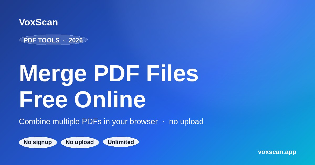 Merge PDF Files Free Online