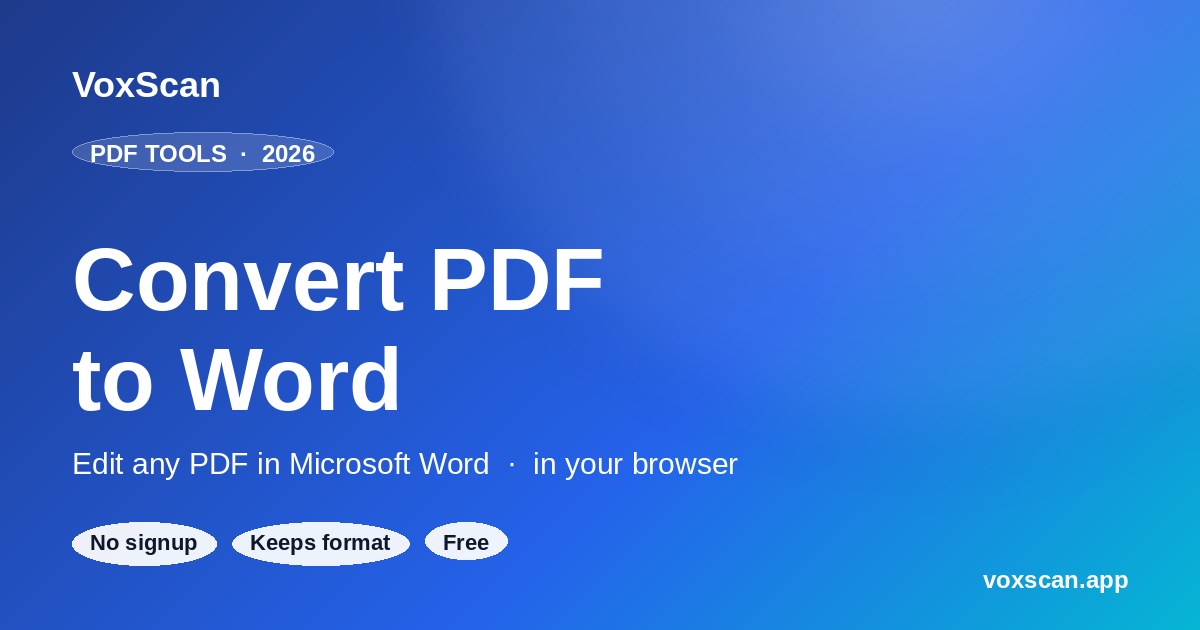 Convert PDF to Word