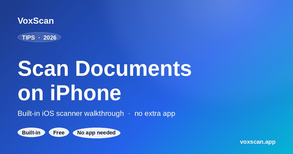 Scan Documents on iPhone